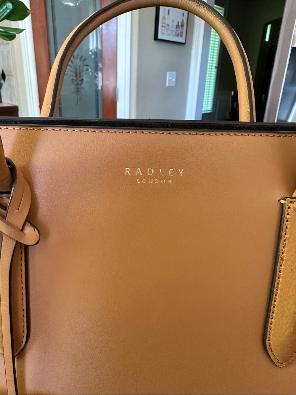 RADLEY LONDON Liverpool Street 2.0 Camel/Tan Leather Top-Handle Satchel - Picture 2 of 7